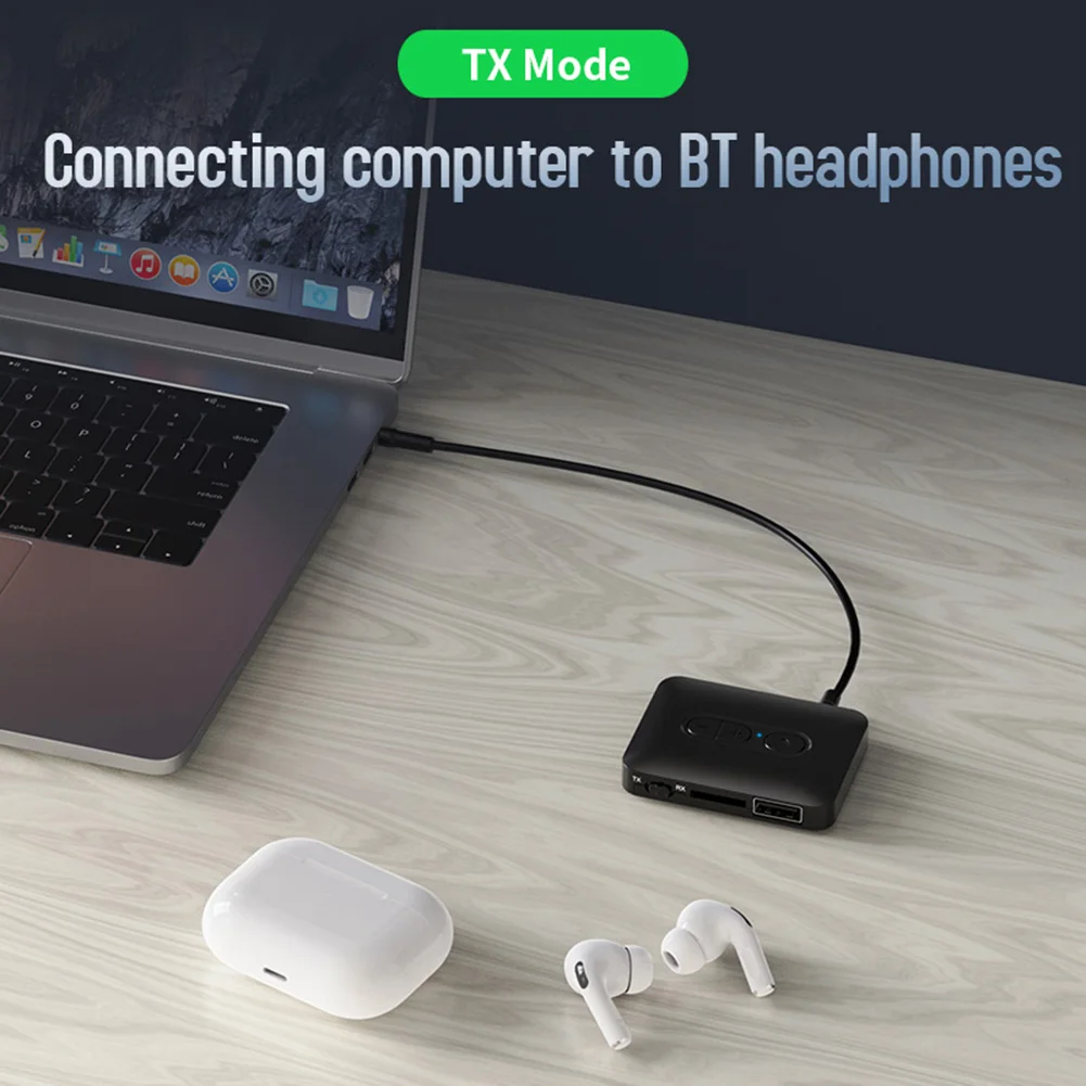 Bluetooth 互換 5.4 音楽オーディオアダプター USB U ディスク TF カード再生ワイヤレスオーディオアダプター車用音楽オーディオレシーバーアダプター