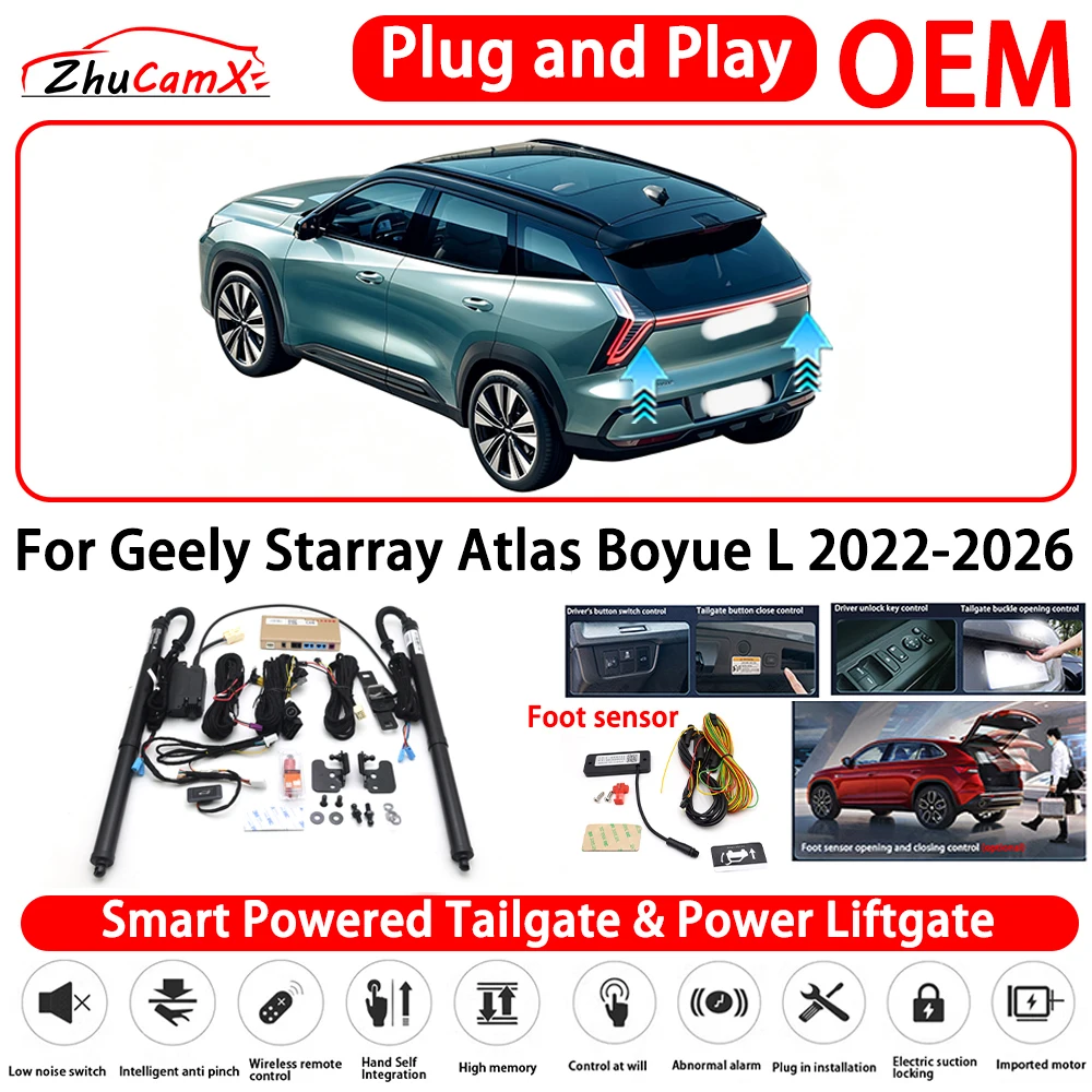 for Geely Starray Atlas Boyue L 2022-2026 Smart Powered Tailgate Power Liftgate Automatic Rear Trunk Tailgate Actuator System