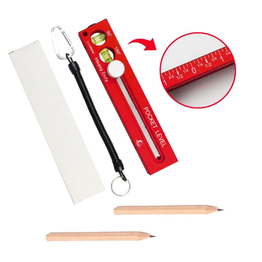 Aluminum Alloy Layout Ruler with Bubble Level and Rotatable Mechanism Supporting Accurate Measurements in Tight Spaces