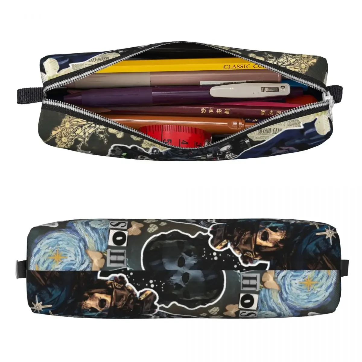 Ghost Call Of Dutys Pencil Cases Game Pen Bags Student Big Capacity School Supplies Cosmetic Pencil Pouch