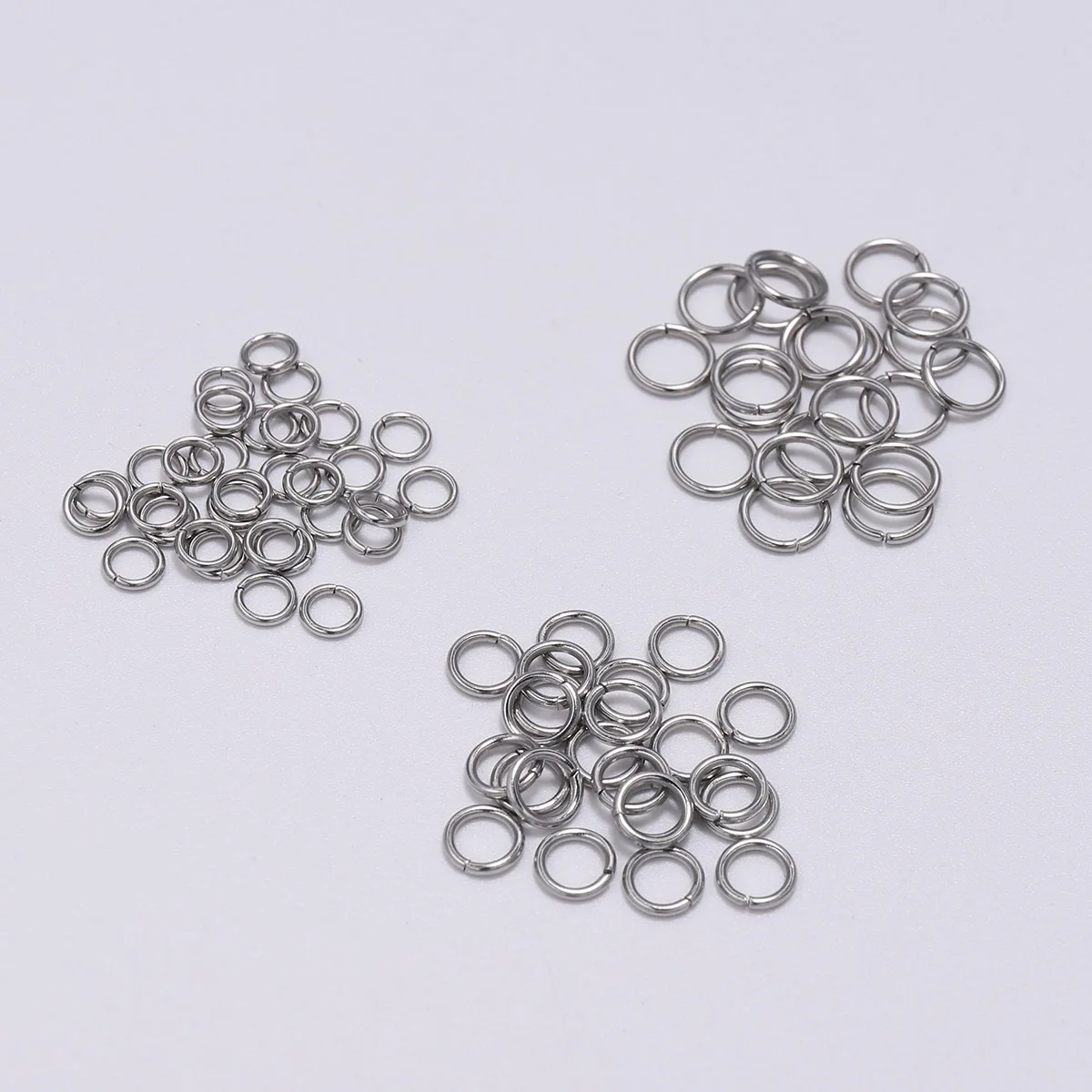 200pcs/Lot 4 5 6 8 10mm Stainless Steel Open Jump Rings Split Rings Connector For jewelry making Findings Accessories Supplies
