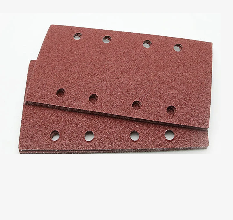 10pcs 93x185mm 8Hole Sandpaper 40 to 800 Grits Sanding Dics for Wood Furniture Metal Sanding and Automotive Polishing