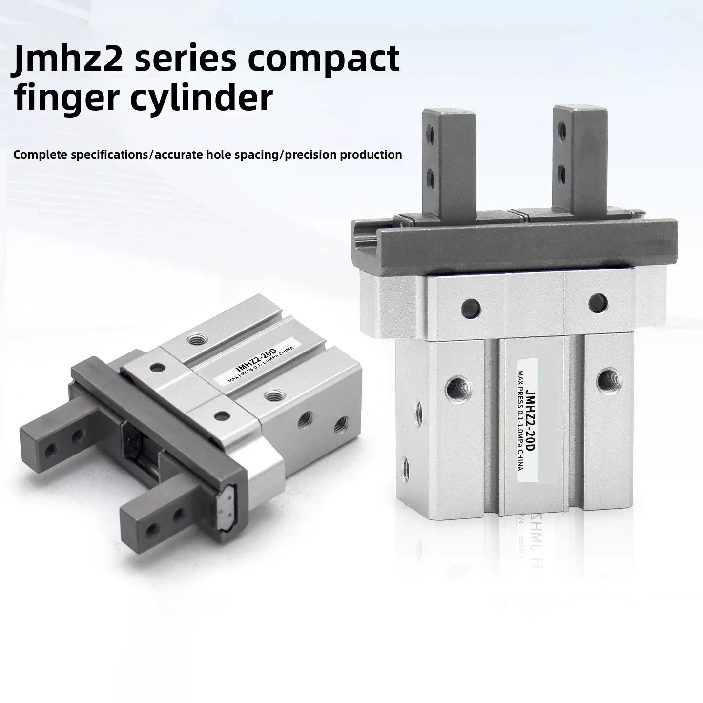 HLH JMHZ2 Compact Parallel Gripper Finger Cylinder Space Saving Air Chuck 8D/12D/16D 8D1/12D1/16D1 8S/12S/16S 8S1/12S1
