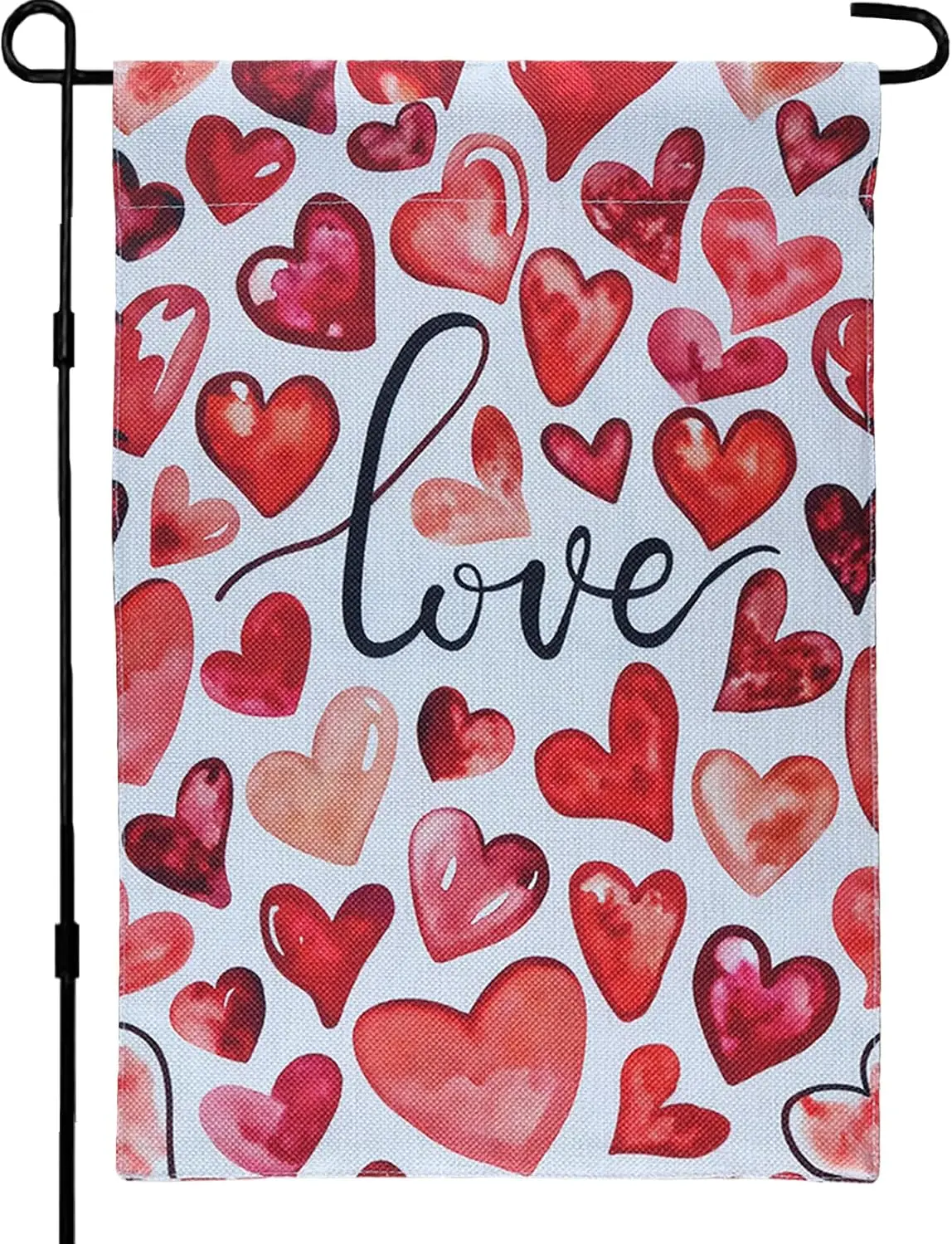 Valentine Garden Flags Decors,12x18 Inch Vertical Double Sided Valentines Day Yard Decorations Outdoor Love Hearts Anniversa jjp
