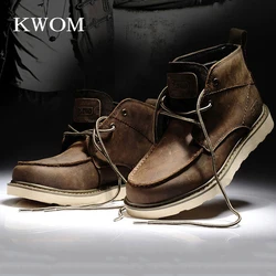 KOWM Men's Waterproof Anti-slip Hiking bootsTrekking women casual Shoes Snow boots Winter sneakers Warming of hunting boots