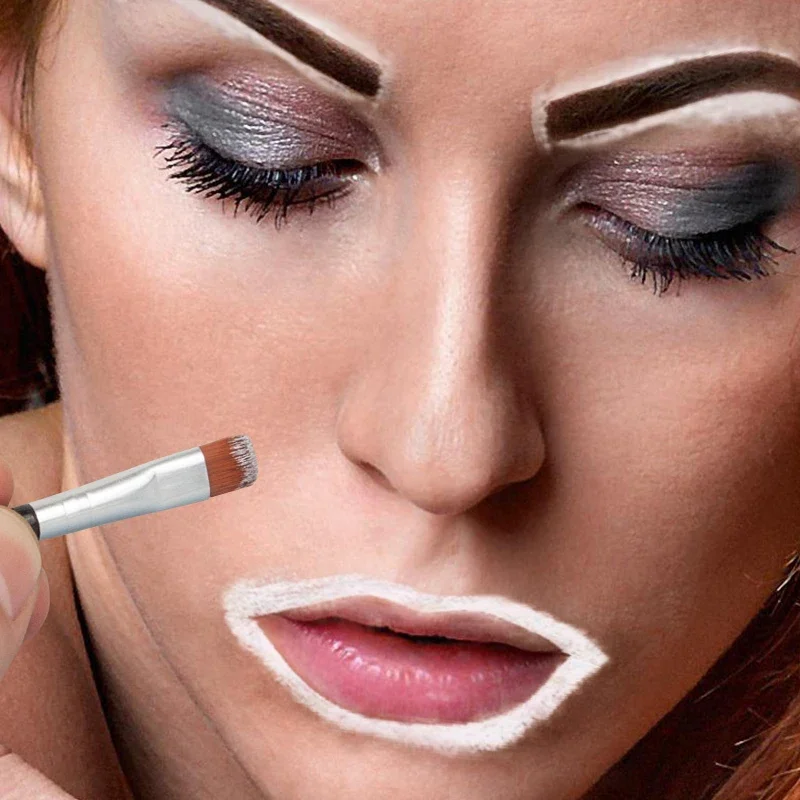 マイクロブレード用の白いマッピングペースト,高度に着色された,眉毛の形,形状ツール,輪郭デザイン,完璧,1セット