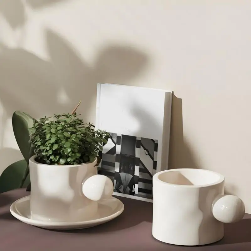A52E Silicone Castes Mould for Unique Coffee Cup Saucer Holder Craft Creation