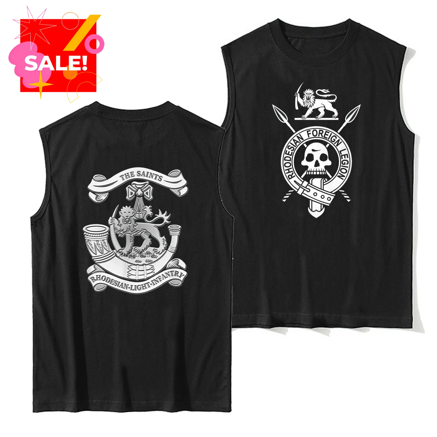 

Rhodesian Foreign Legion Light Infantry Tanktop 100% Cotton O-Neck Summer Casual Mens Tank Tops Sleeveless T-shirt Streetwear