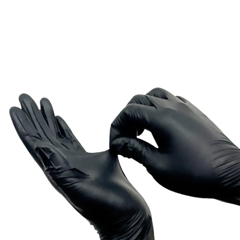 Convenient Disposable Black Composite Gloves 100/box, Suitable For Tattoo Outdoor Home Repair And Other Auxiliary Tools