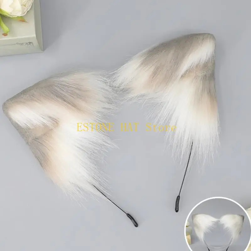 49mf Cosplay Ear Hoofdband Vrouw Studenten Carnavals Anime Character Haarband Kat oorhoofdbanden pluche kersthaarring