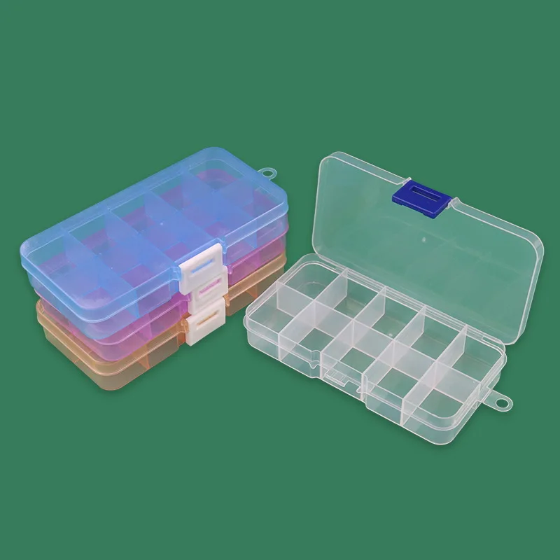 1-4Pcs Plastic Organizer Box Clear Removable Storage Container Jewelry Case Adjustable Divider Box DIY Craft Jewelry Containers