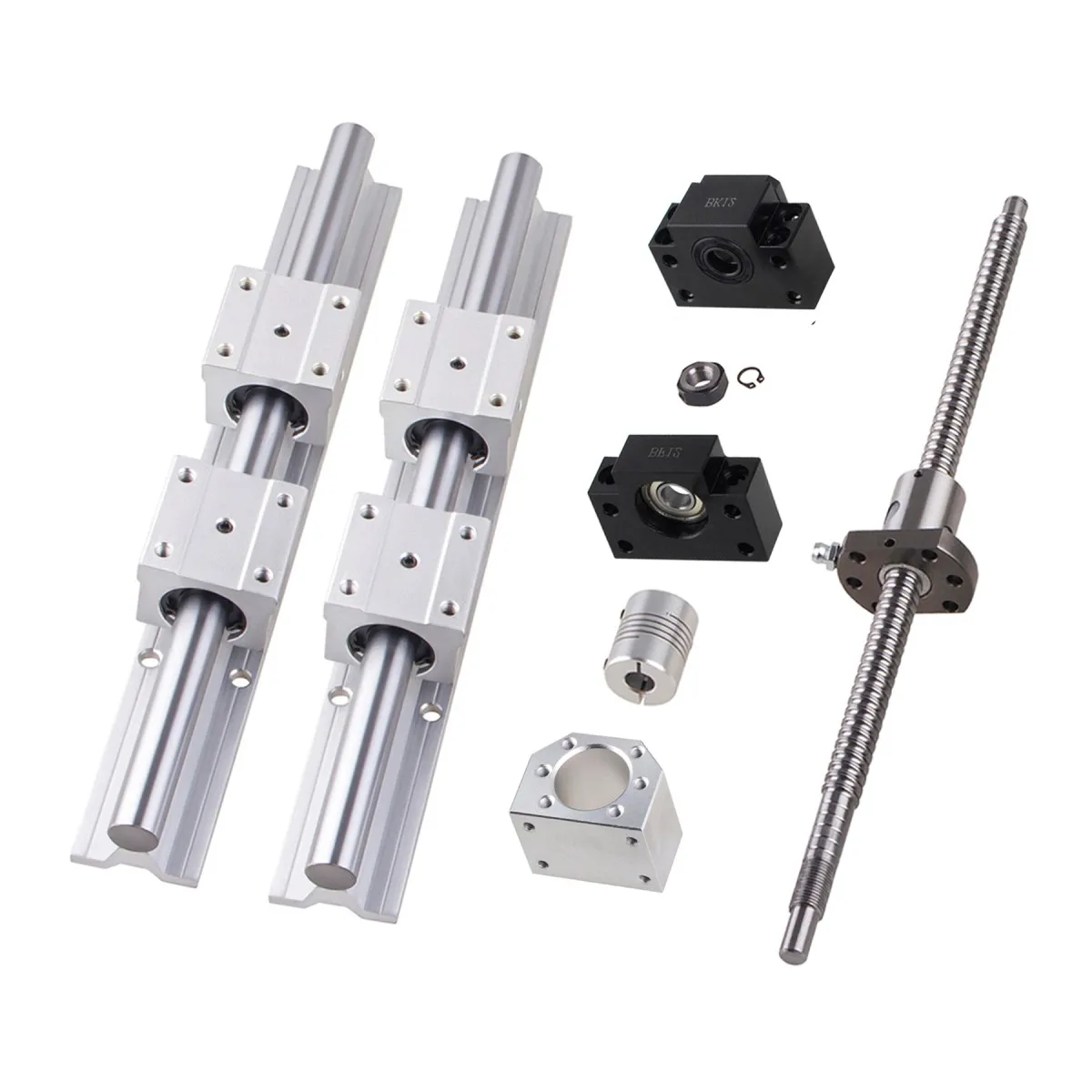 SBR16 Lineari della Guida di Supporto + 4pc SBR16UU Per XYZ + SFU 1605 Vite della Sfera Qualsiasi Lunghezza + BK BF12 fine Blocco di Supporto + 1605 Custodia Dado + Giunto