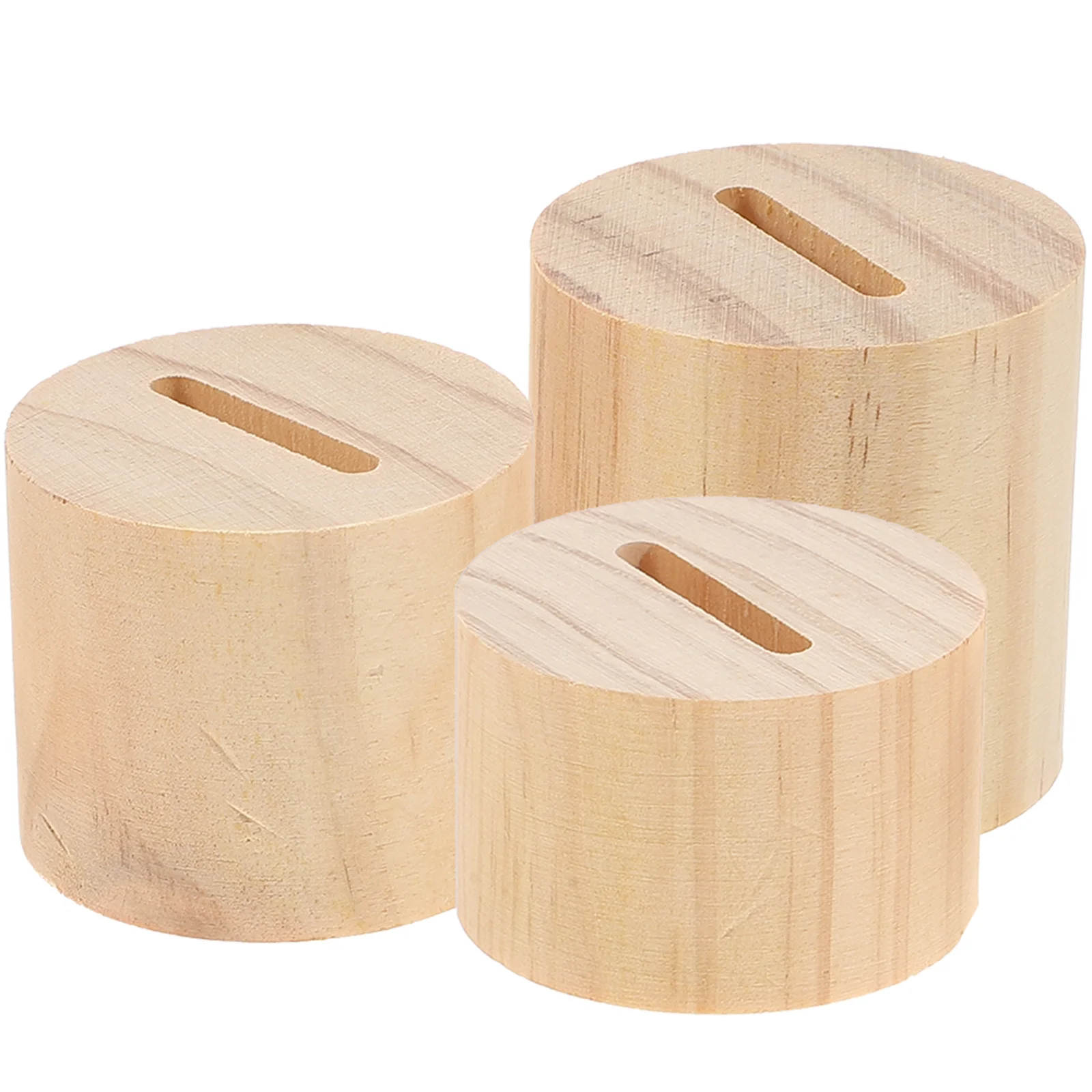 

3pcs Wooden Stand Holder For Jewelry Storage, Desktop Ring Organizer, Ring Display Base, Jewelry Display Stand