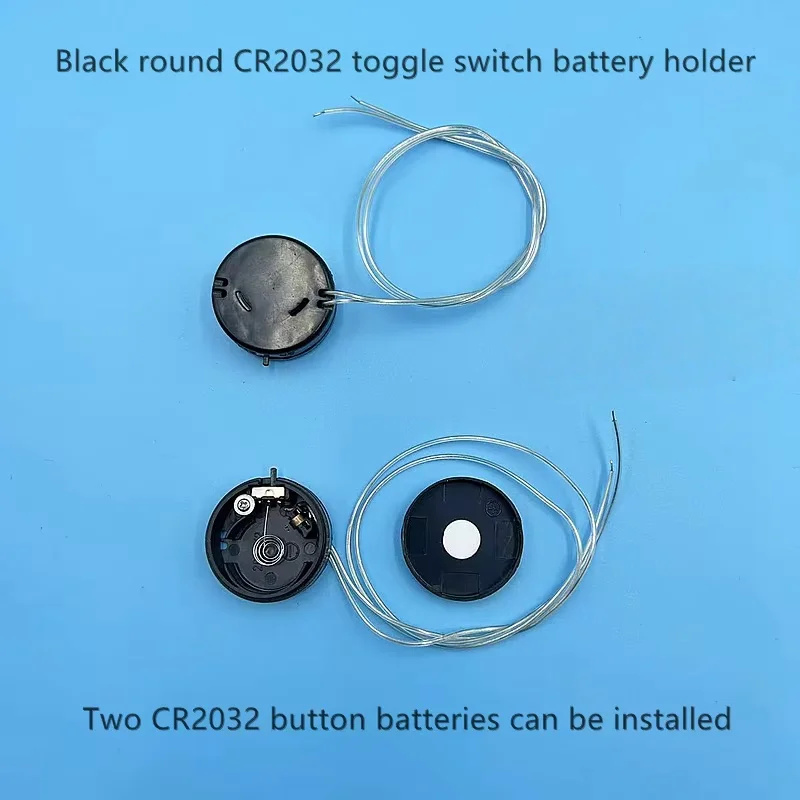 CR2025 CR2032 Coin Button Cell   Batteries  6V round Holder Case Battery Socket Holder Case Cover With ON/OFF Switch Leads