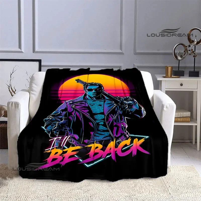 3D Schwarzenegger Terminator Print Blankets Flannel Soft and Comfortable Blankets Home Travel Blanket Bedding Birthday Gift