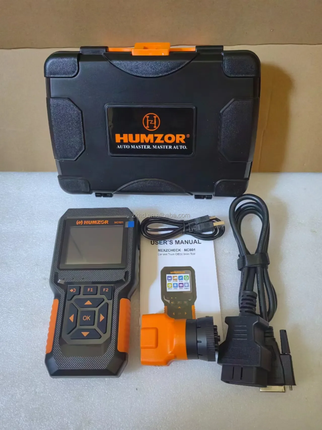 

HUMZOR NC601 для автомобиля и грузовика 12 В 24 В OBD2 считывает кодную карту ELM327 Инструмент сканирования, диагностический тестер для грузовиков