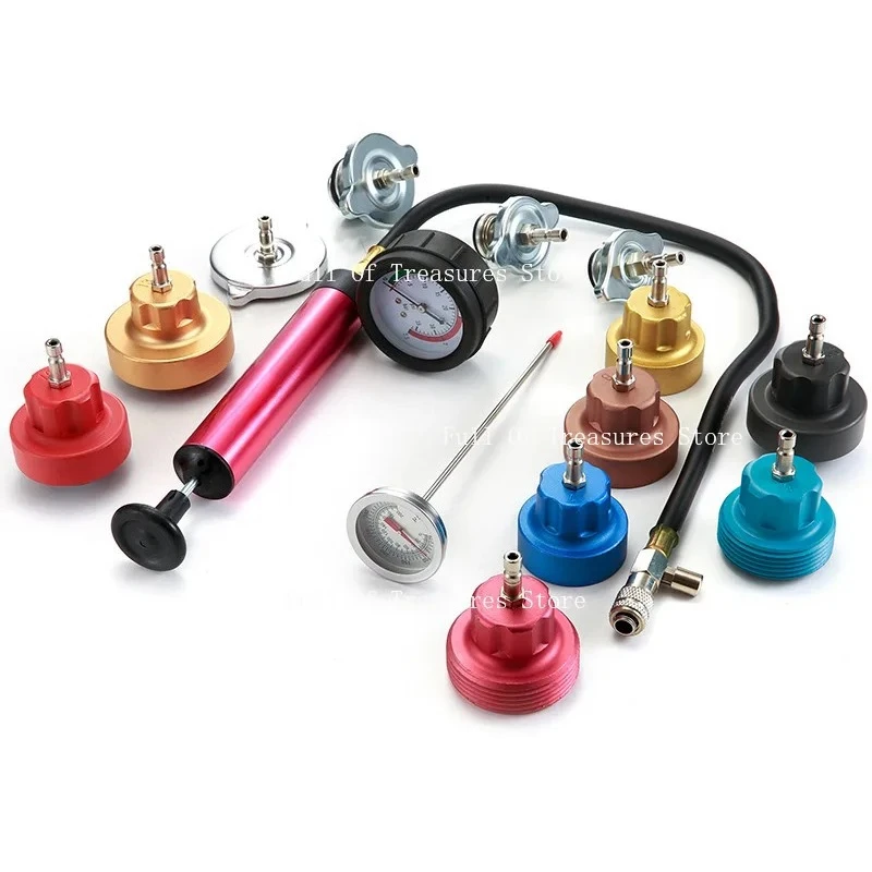 

Набор для проверки давления в системе охлаждения, 14 предметов, с алюминиевыми адаптерами, автомобильный инструмент