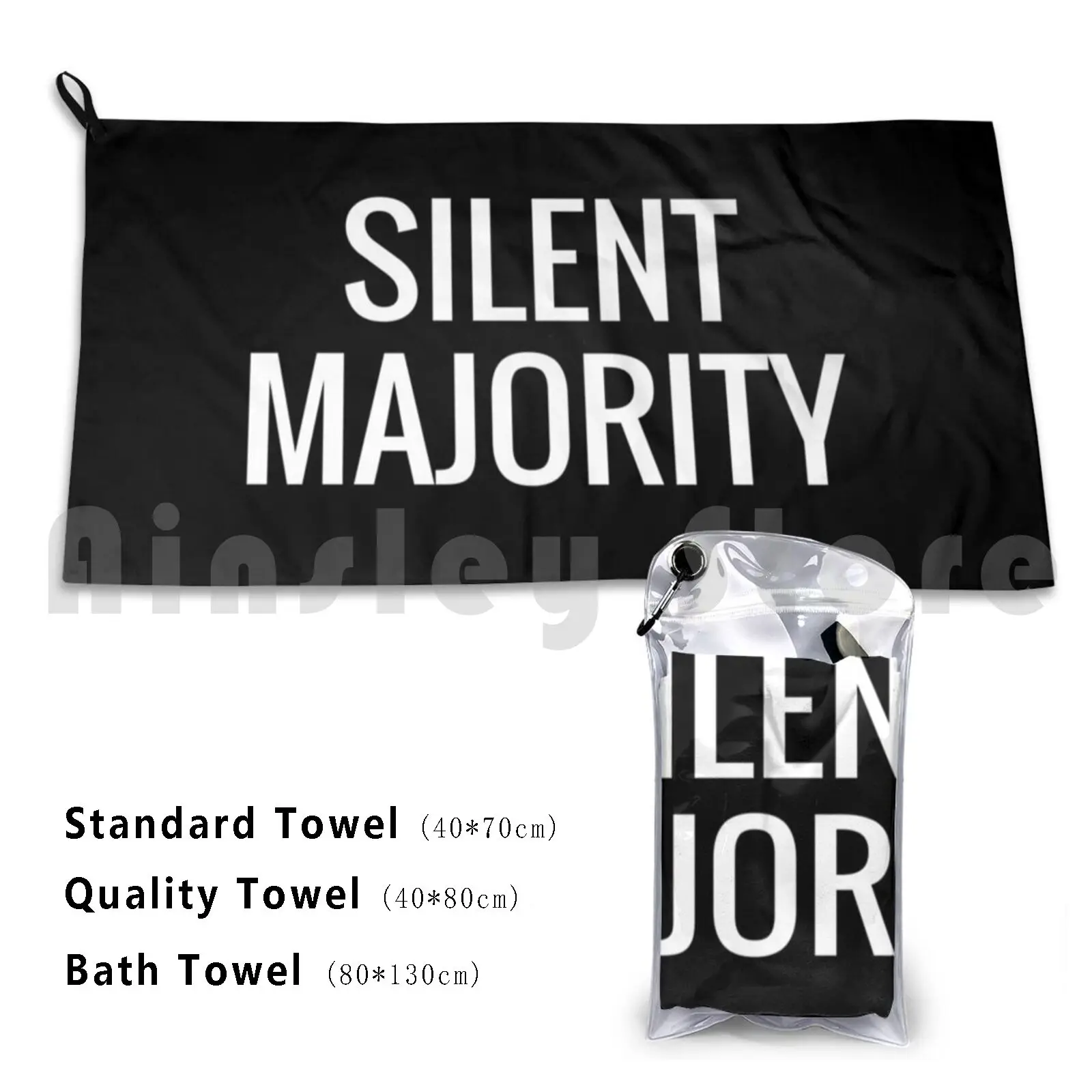 Silent Majority Bath Towel Beach Cushion Anti Masker Anti Truther Silent Majority Of Speech Sheep