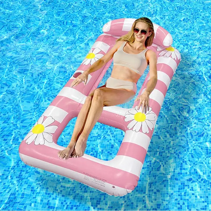Pool Float Schwimmender Pool Stuhl Lounge Floats Ergonomische Kissen Unterstützung Bett Sofa Für Lake River Schwimmen Party Wasser Reise Boot