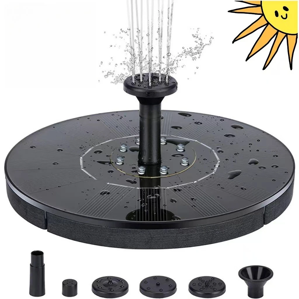 

16cm Floating Solar Panel Solar Fountain Pump Bird Baths Garden Outdoor Water Pool Pond Decor
