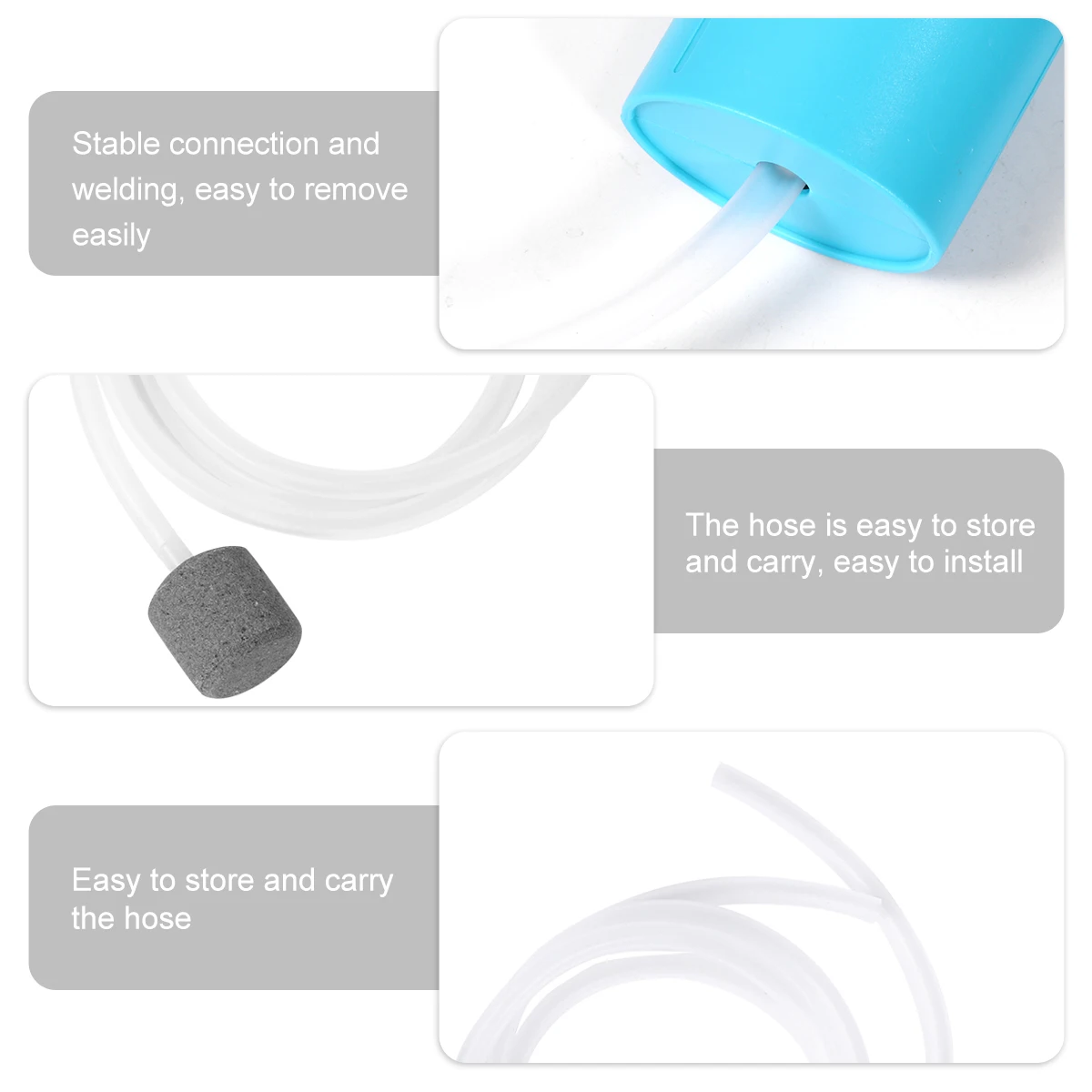 

USB Oxygen Pump for Fish Tank Mini Aquarium Air Stone Silent Compressor ABS Material Large Displacement Long Use Stable