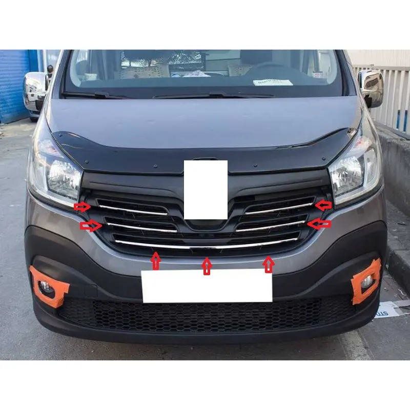 For Renault tratra2015-2023 chrome front grille five pieces car accessories outer parts sports Tuning