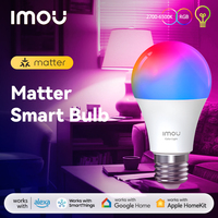 IMOU Tuya Matter WiFi Smart Bulb Dimmable Led Light 16 Million RGB Colors E27 Candle Lamp Voice Control Alexa Google Home