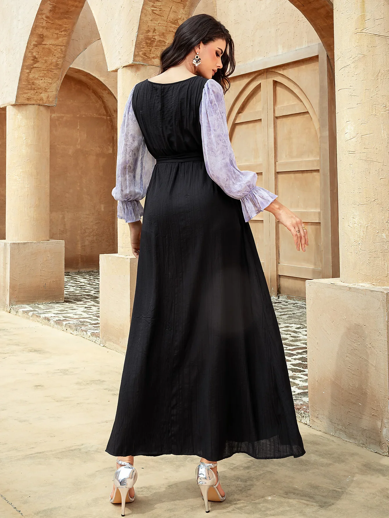 Elegante chiffon diamante vestido de festa à noite para mulheres muçulmano dubai abaya turquia kaftan eid ramadan islam roupas marrocos caftan