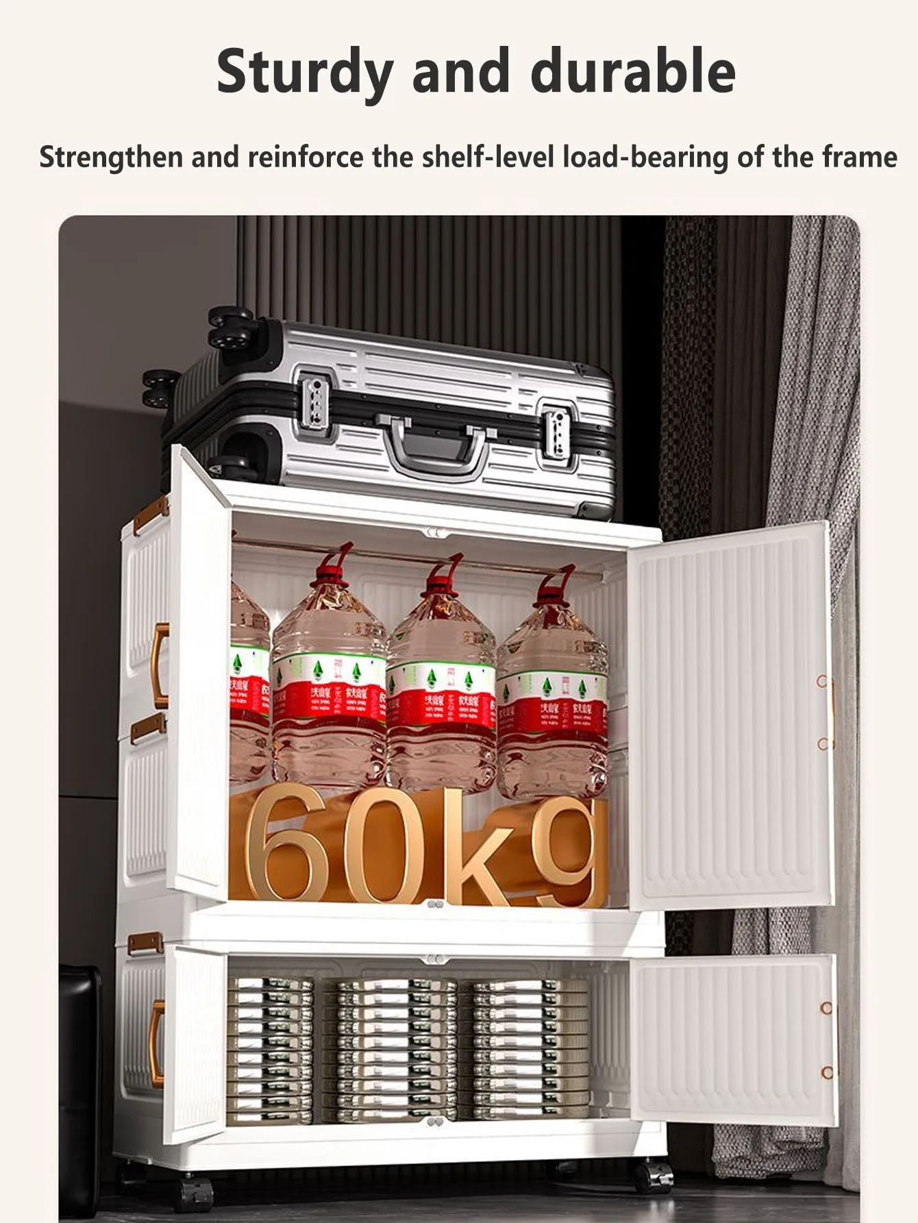 Installation Free Baby Wardrobe Foldableing Storage Cabinet Multi Layer Children's Small Wardrobe Home Clothes Storage Box Stora