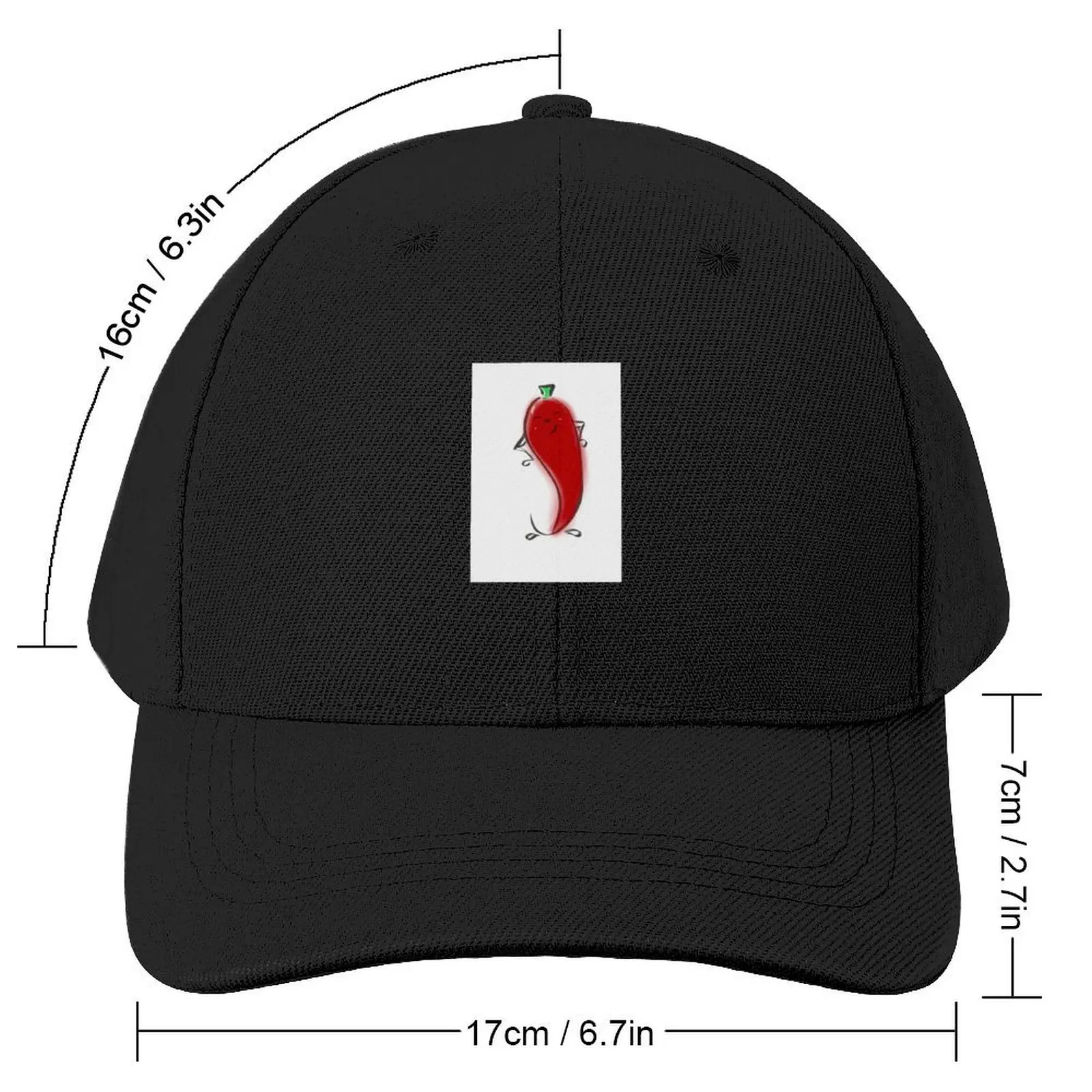 Happy Red Chilli Pepper Baseball Cap Hat Luxury Brand Sunscreen Military Cap Man Women's Beach Outlet 2024 Men's