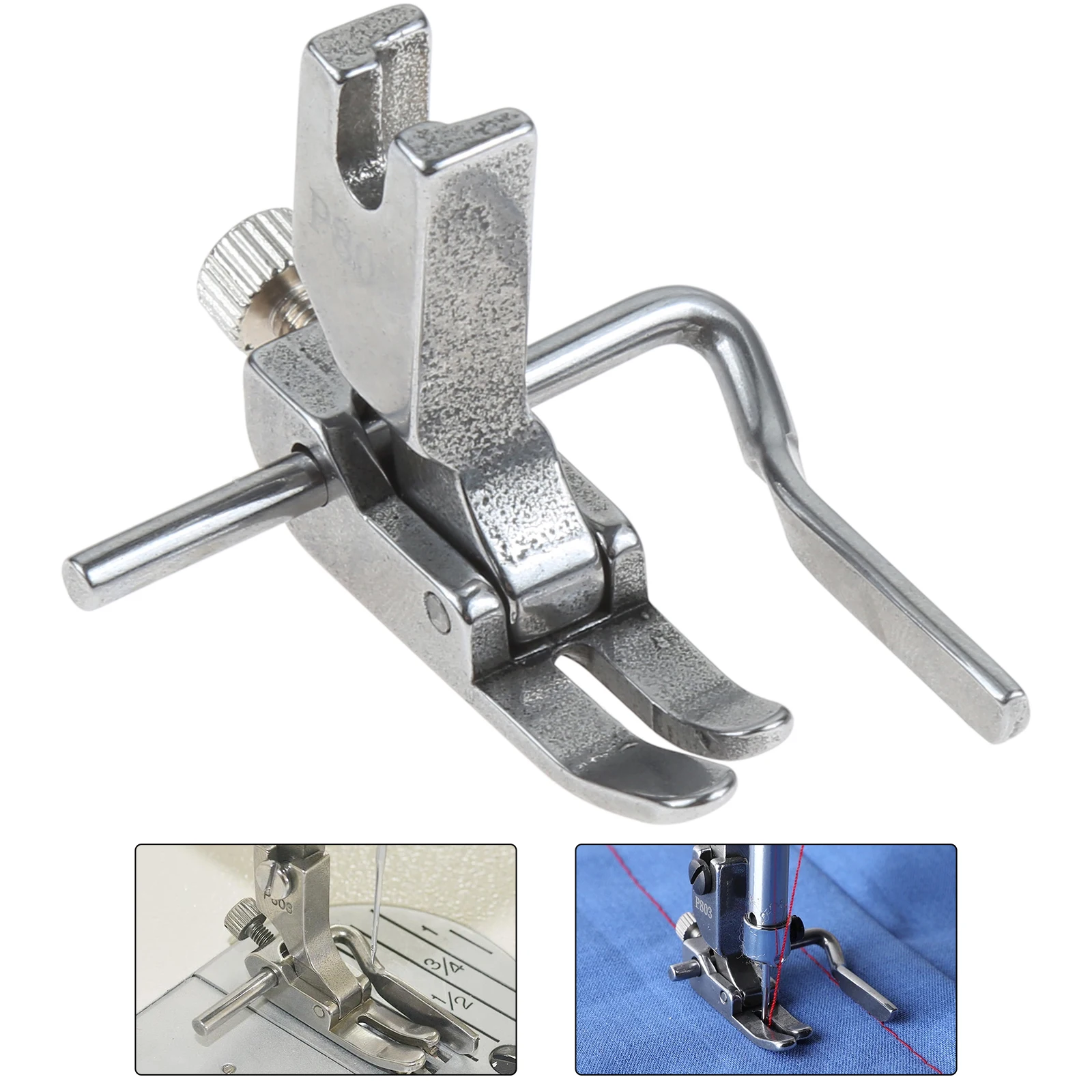 P803 Hinged Right Guide Quilter Presser Foot 6mm-25mm Adjustable for Industrial Single Needle Lockstitch Sewing Machine Parts