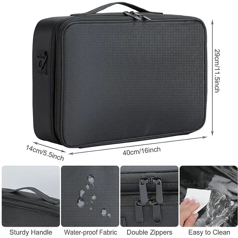 Large Capacity Cosmetic Case Waterproof Manicure Makeup Toolbox,Makeup Bag For Travel New Professional Tattoo Tool Makeup Case