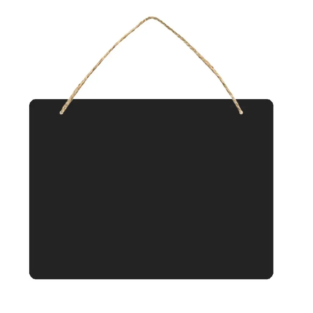 2-6pack 1 Piece Double Sided Wooden Blackboard Hanging Chalkboard with