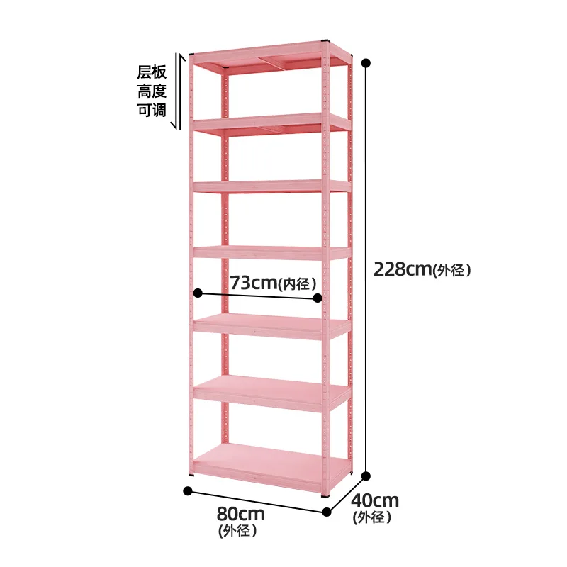 Girl's heart pink display case shelf multilayer