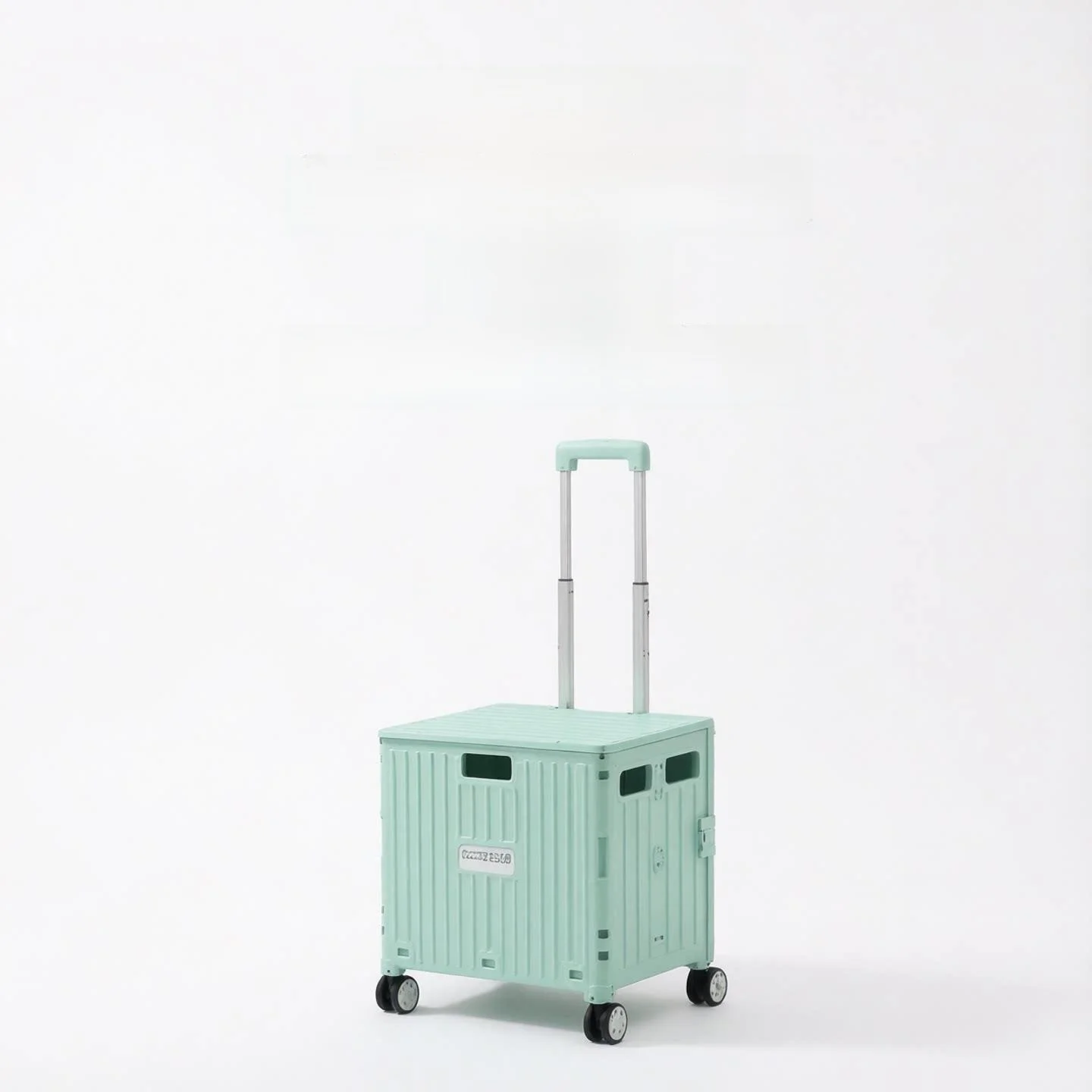 new-foldable-hand-dragged-shopping-cart-vegetable-buying-car-portable-grocery-carrier-plastic-material-with-universal-wheels