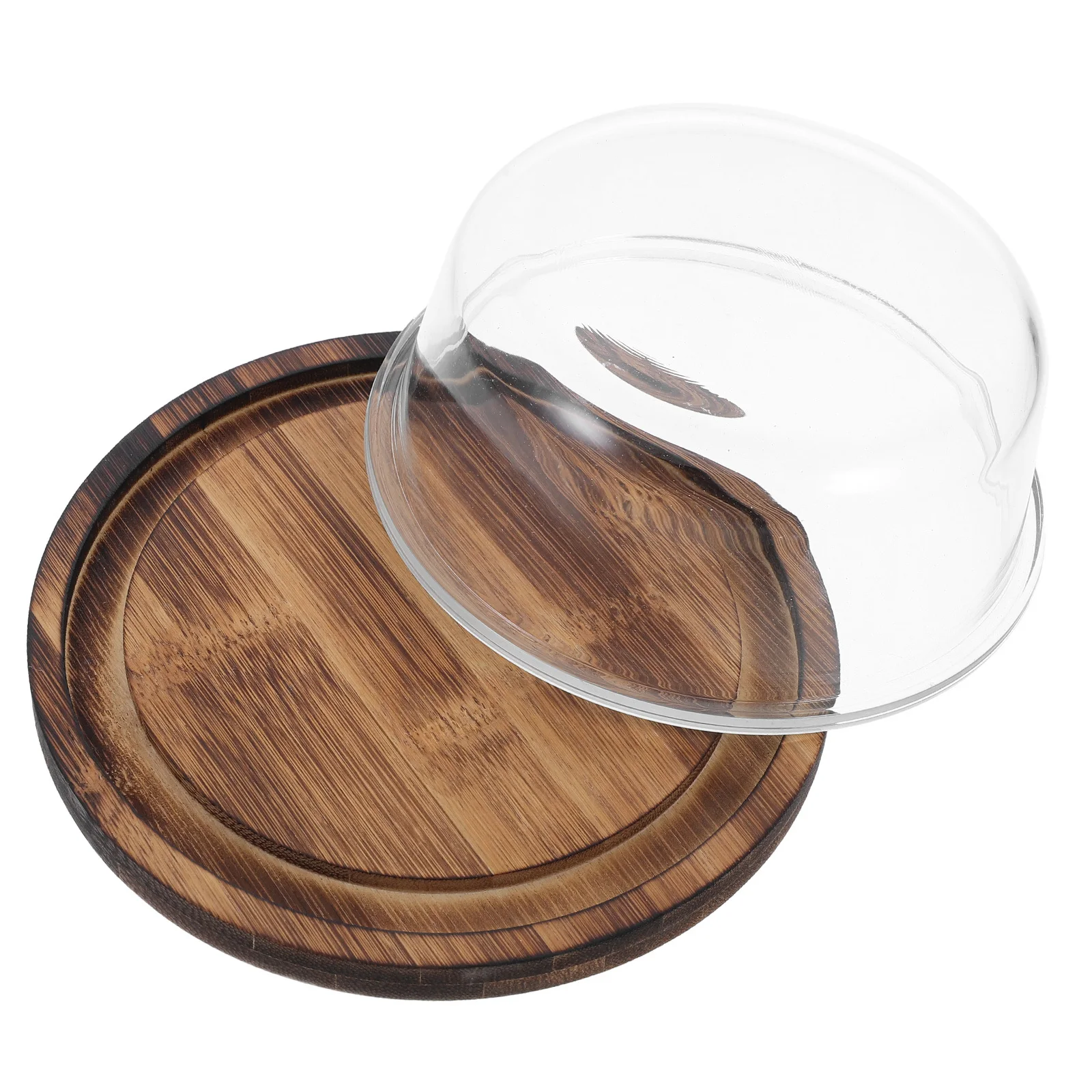 

1pc Butter Dish With Lid Clear Glass Storage Container For Butter Cheese Desserts Kitchen Organization Round Serving Tray