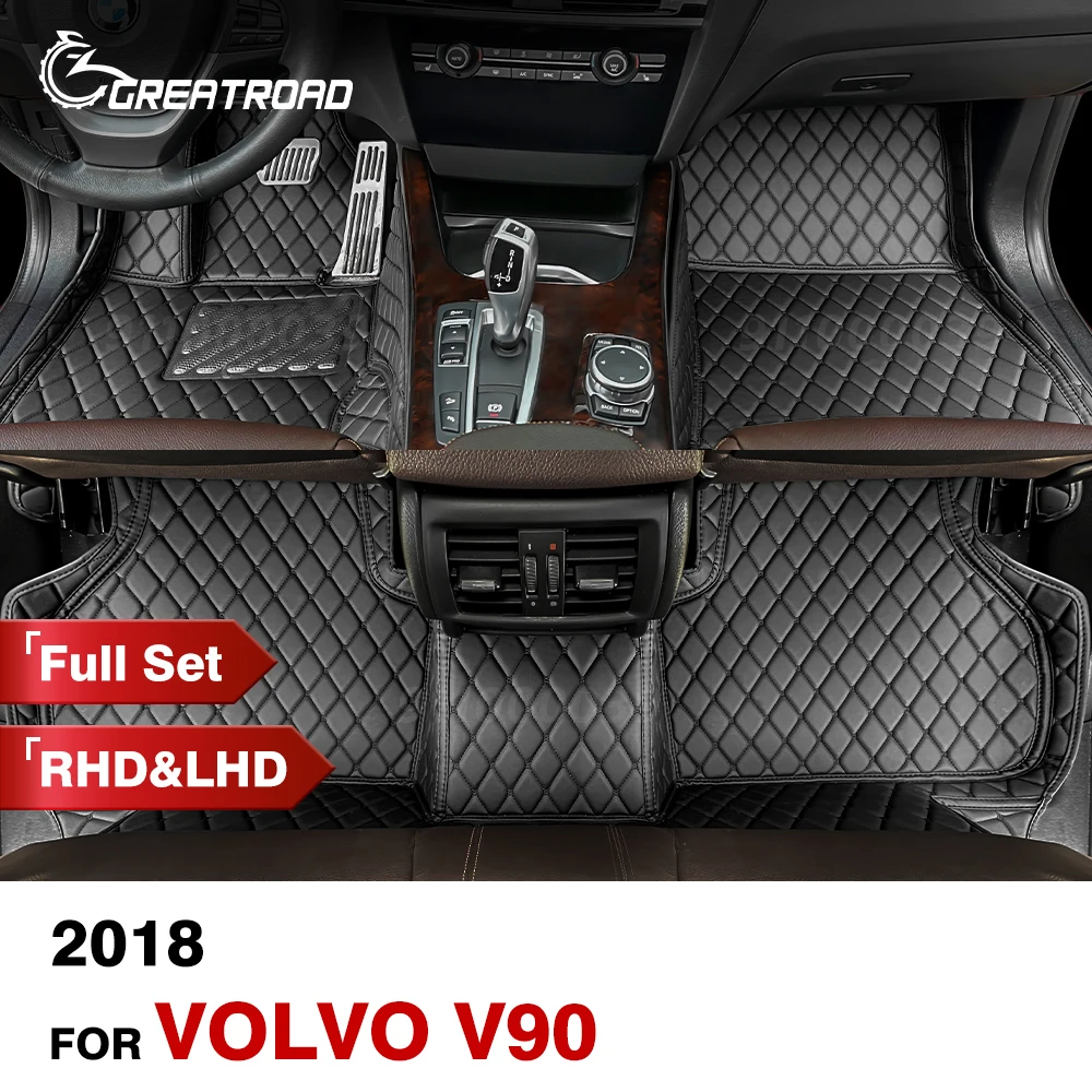 

Car floor mats for VOLVO V90 2018 Custom auto foot Pads automobile carpet cover Interior Accessories