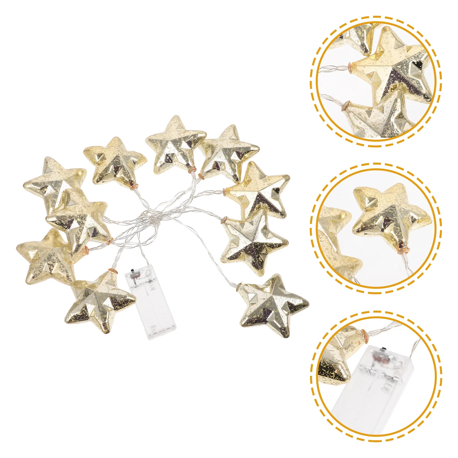 1 قطعة سلسلة أضواء LED على شكل نجمة ديكور حفلات دافئ يدوم طويلاً واستهلاك منخفض آمن للمس أضواء سلسلة LED #6