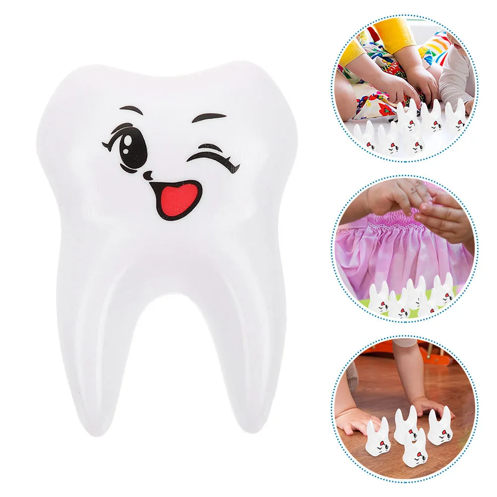 20Pcs Educational Mini Plastic Teeth for Kids Dentist Role Play Set Oral Health Learning Tool Cartoon Teeth Pendant Play