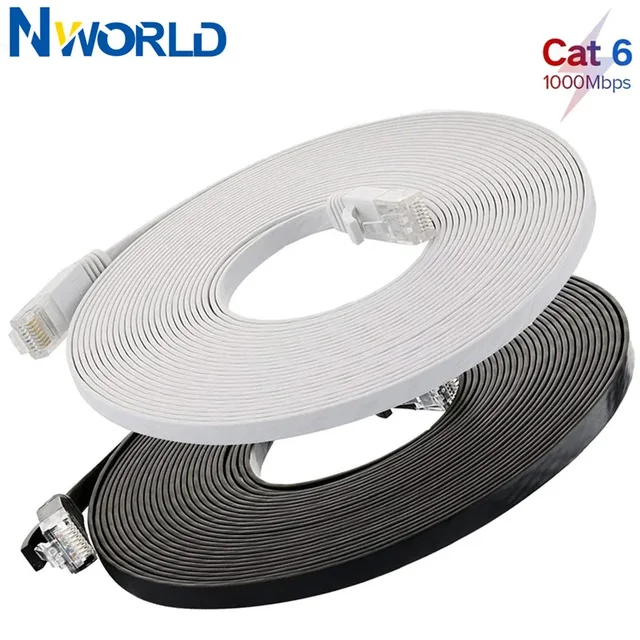 0,5 m 1 m 2 m 3 m 5 m 10 m 15 m 20 m 30 m Kabel CAT6 Płaski kabel Ethernet RJ45 Patch LAN CAT 6 Kabel sieciowy do routera komputerowego Laptop