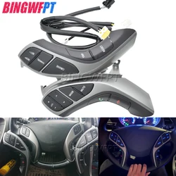 Button Switch for Hyundai Elantra AT(2012-2015) I30 (2012-2014 MT)Steering Wheel Buttons Phone Cruise Controller Car Accessories