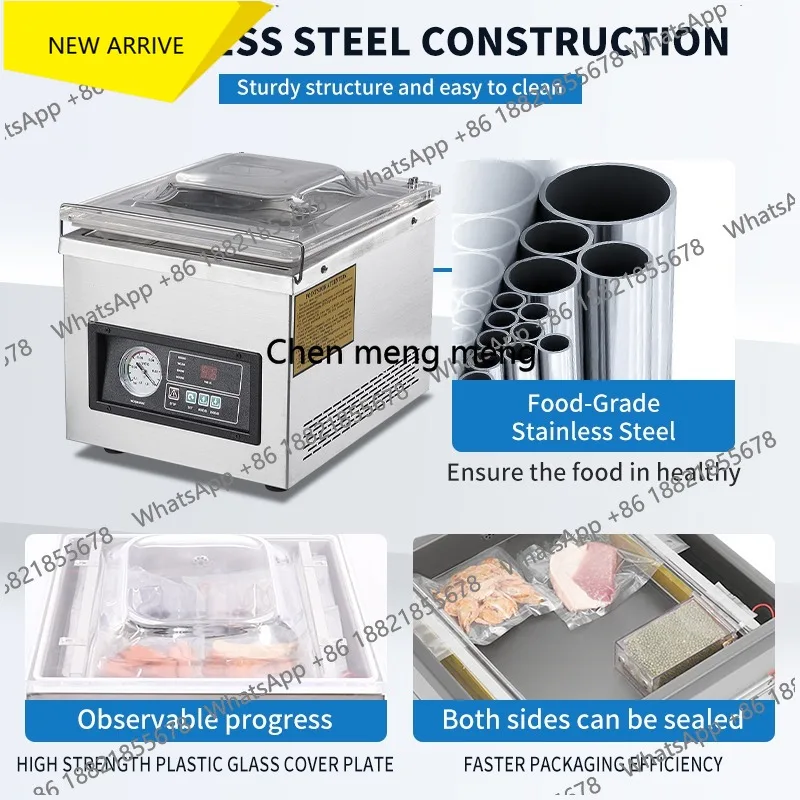 DZ-300 Electric Vacuum Sealer Machine for Food Meat Fruit Vegetables-for Foil Film Pouch Packaging for Textiles