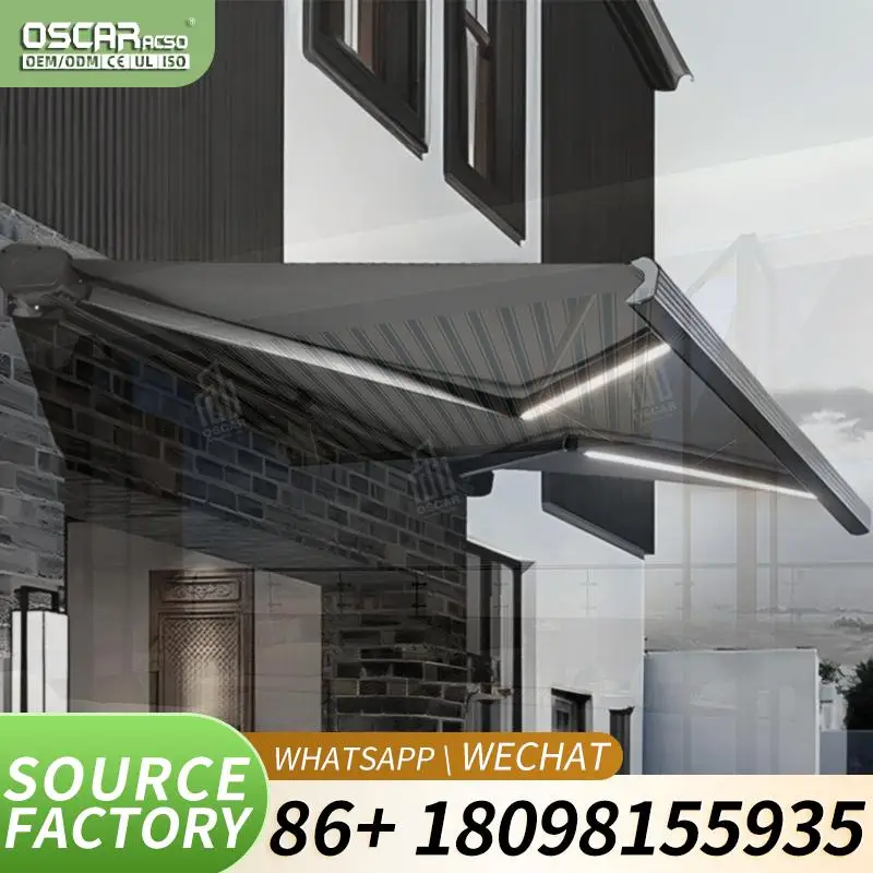 Exterior Thermal Break Retractable Water proof Sunproof Aluminum Pvc Pergola for Modern Villa Outdoor Backyard Garden Retractabl