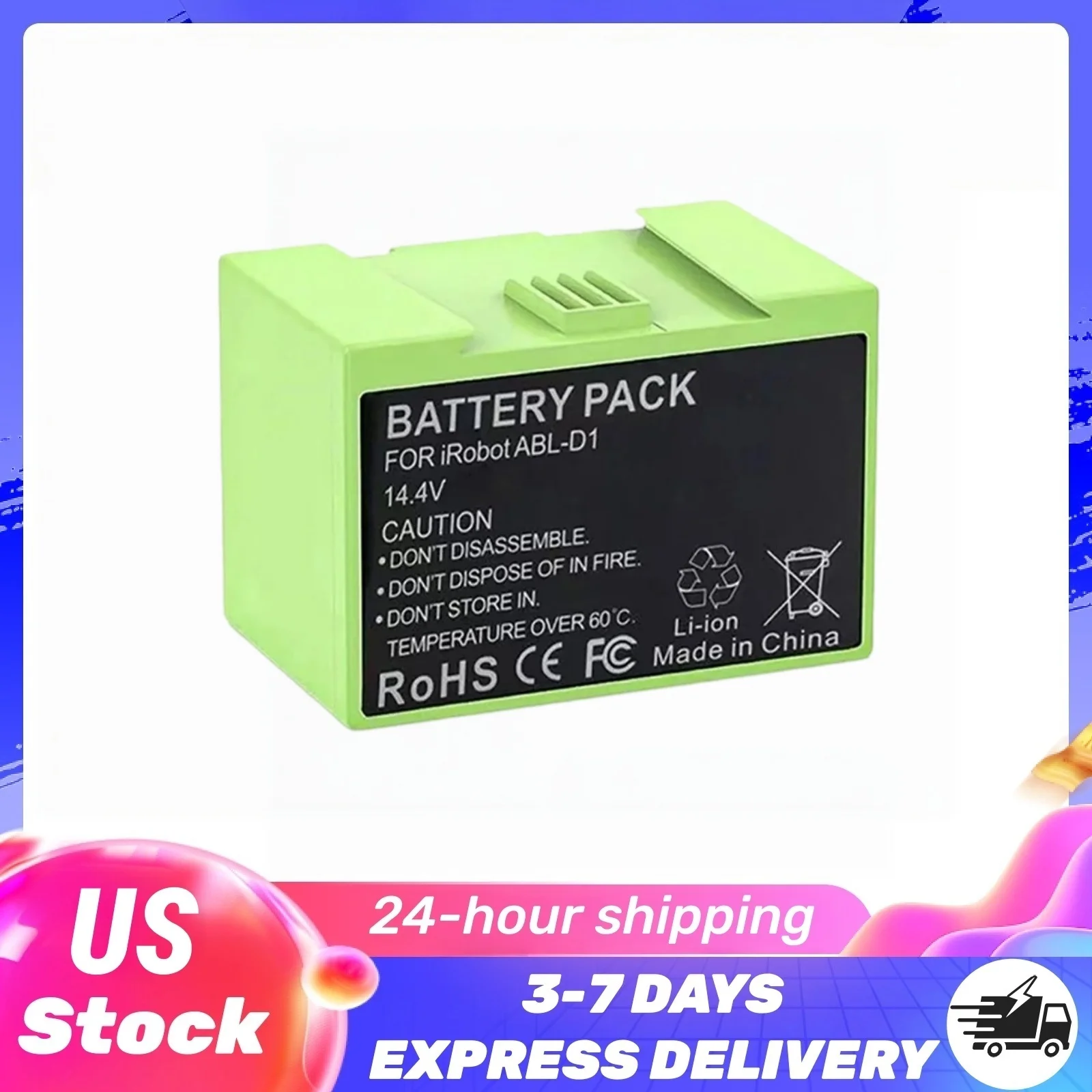 14.4V 3200mAh I7 Battery Replacement for IRobot Roomba E and I Series, Large Capacity Battery for Roomba I7 I7+ I8 I6 I4 I4+ I3 I3+ I7158 J7 7150 7550 and E E5 E6 E5150 E5152 E6198 Etc