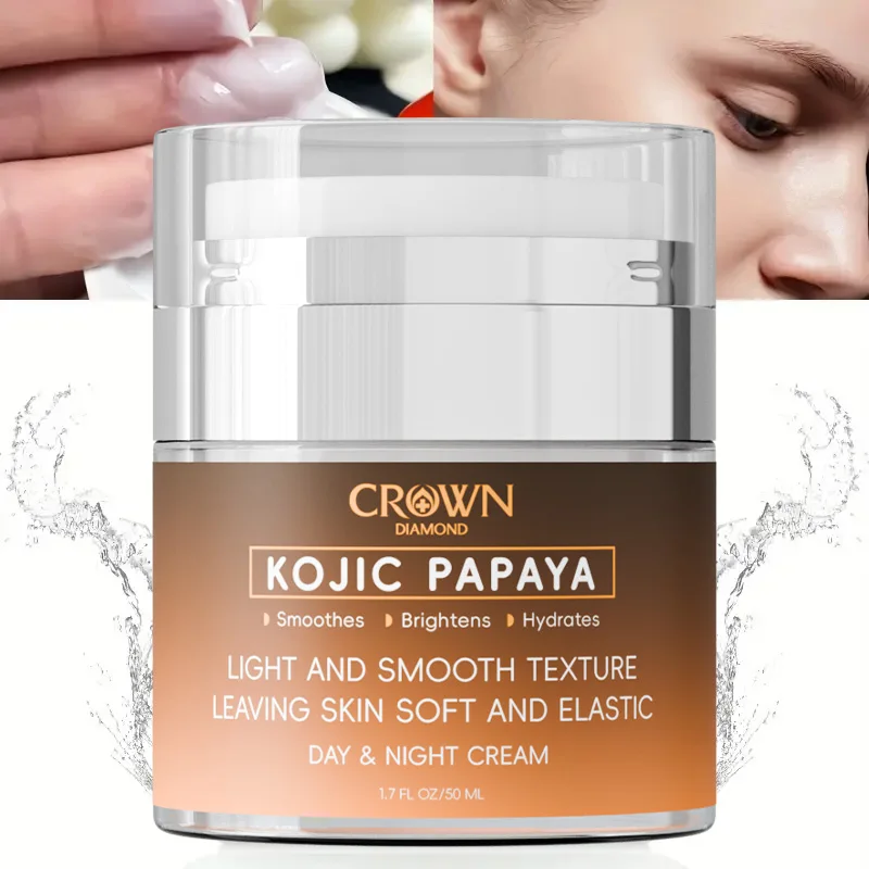 Crema facial hidratante de ácido kójico de 50G, para rostro y cuello, hidratante y reparadora suave y no irritante para una piel suave y radiante