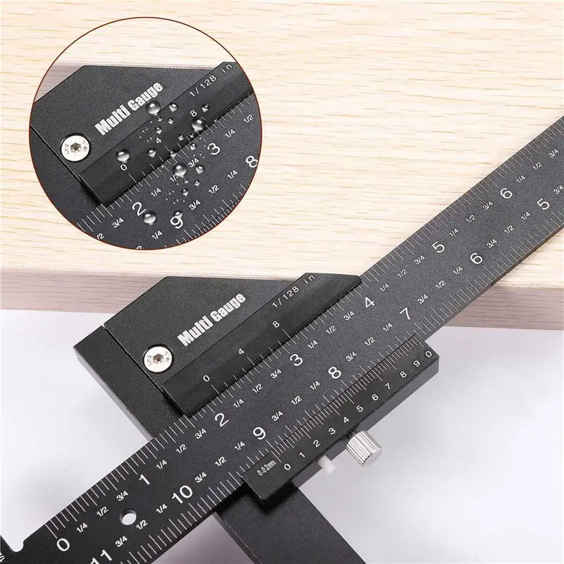 2X Multi Gauge Woodworking Multifunctional Ruler,Angle Ruler Woodworking Tools