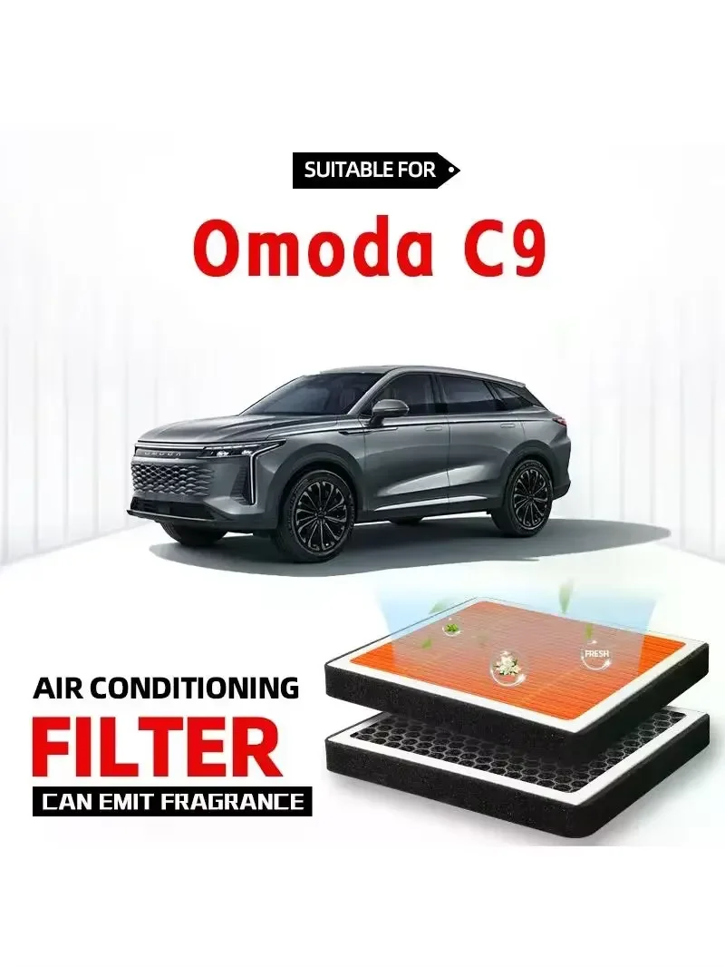 For Omoda C9 Cabin Filter Air Filter Activated Carbon Air Conditioning Filter with Fragrance to Purify Car Cabin Air