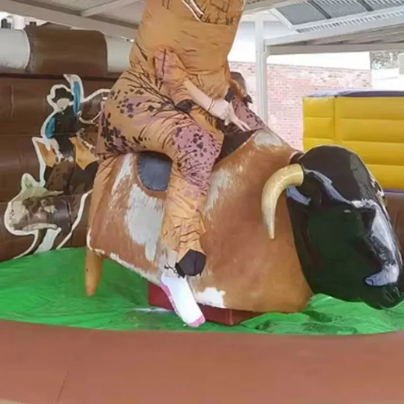 Groothandelsprijs: Western Rural Mechanical Cowboy Racing Rijden Volwassen Opblaasbaar Bull Game Hot Selling