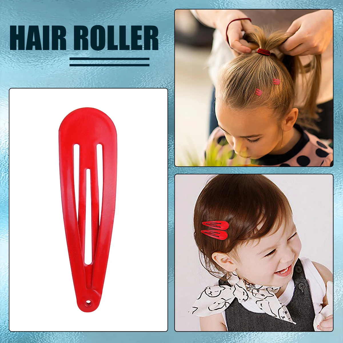 20pcs Children's Colorful Bangs Clip Simple Droplet Shaped Edge Clip Hair Bangs Auxiliary Decorative Clip