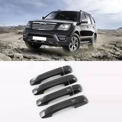 Cubierta de manija de puerta de fibra de carbono ABS para Kia MOHAVE 2020 2021 2022, pegatina decorativa, accesorios exteriores